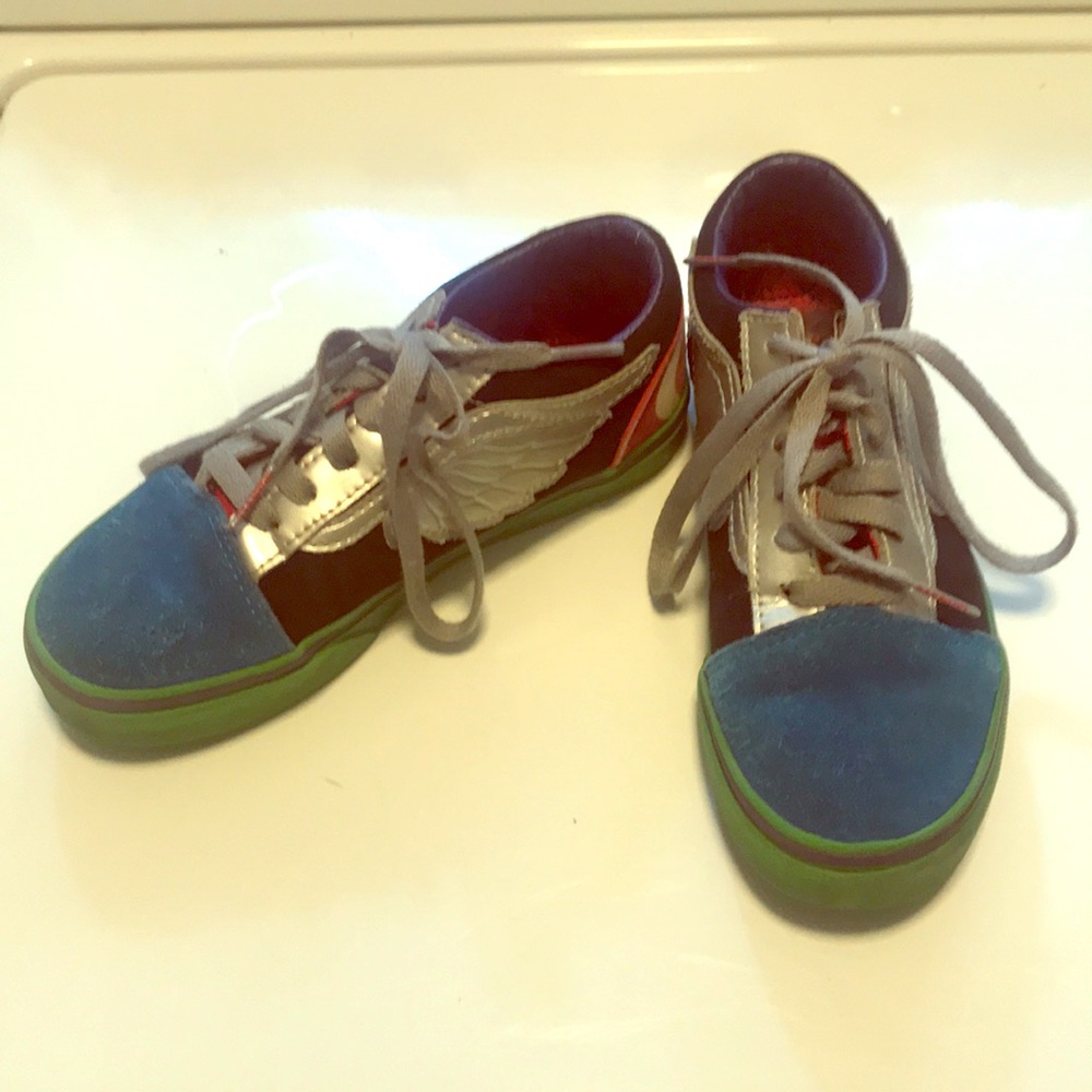 Barely worn super hero vans!